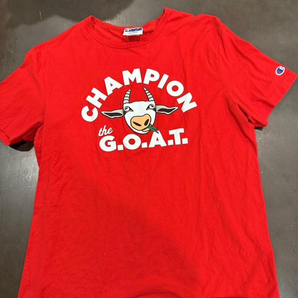 Champion Red G.O.A.T Graphic Tee